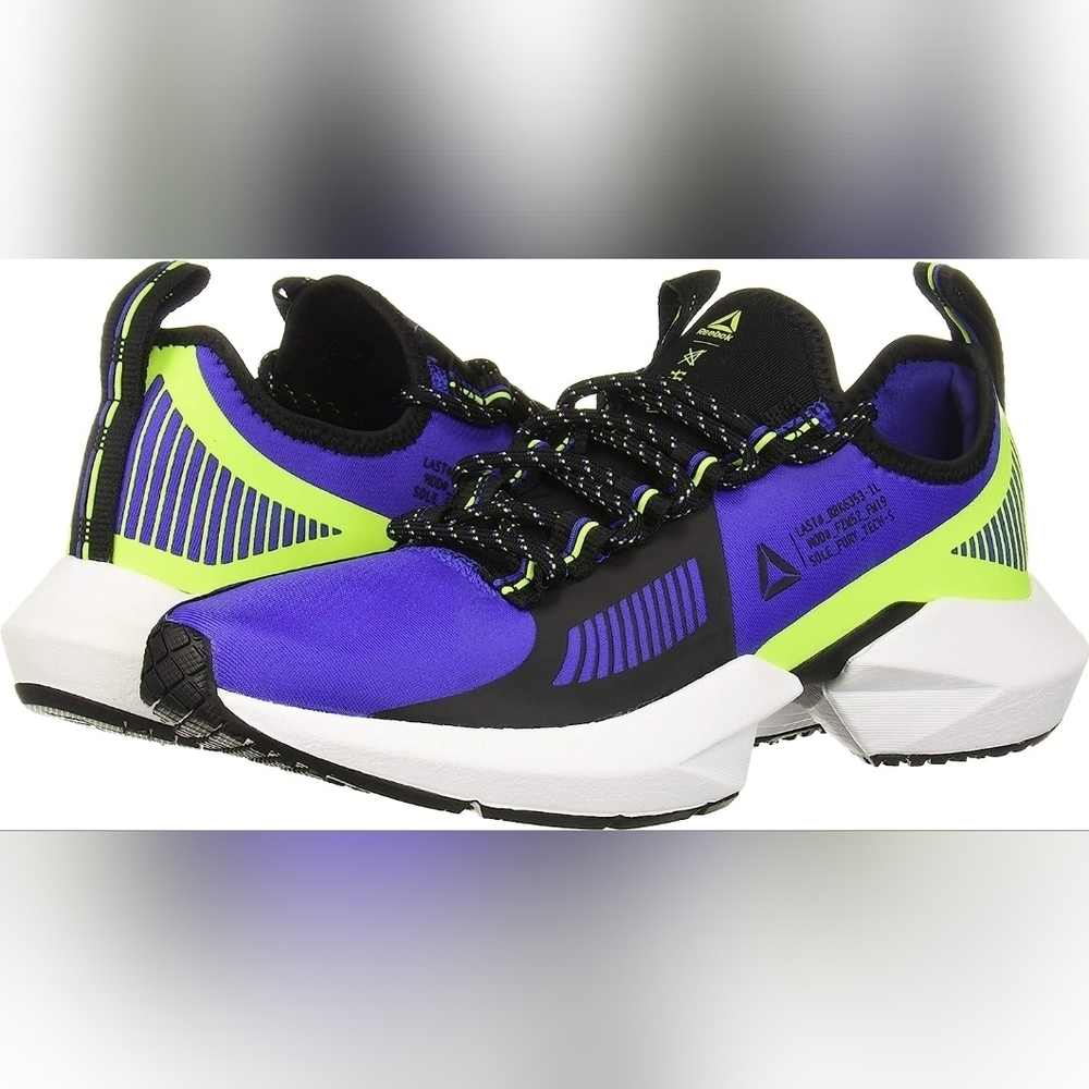 Reebok Sole Fury Ts Cross Trainer Purple Black Neon Lime Running Shoes